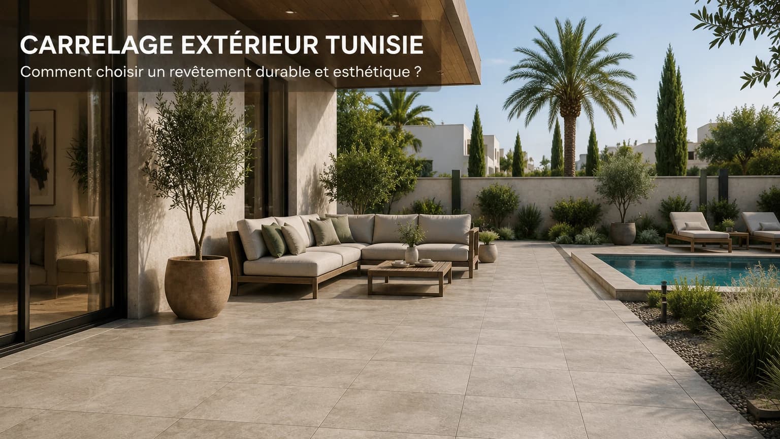 Carrelage extérieur Tunisie : comment choisir un revêtement durable et esthétique ?