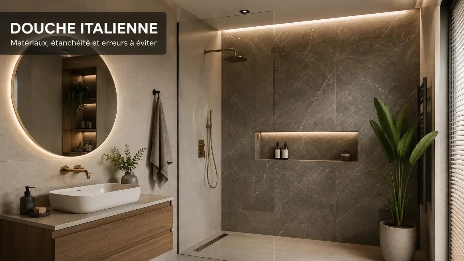 Douche italienne Tunisie : matériaux et erreurs à éviter